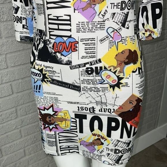 Rainbow Black Girl Magic Bodycon Dress Size M - Picture 7 of 8